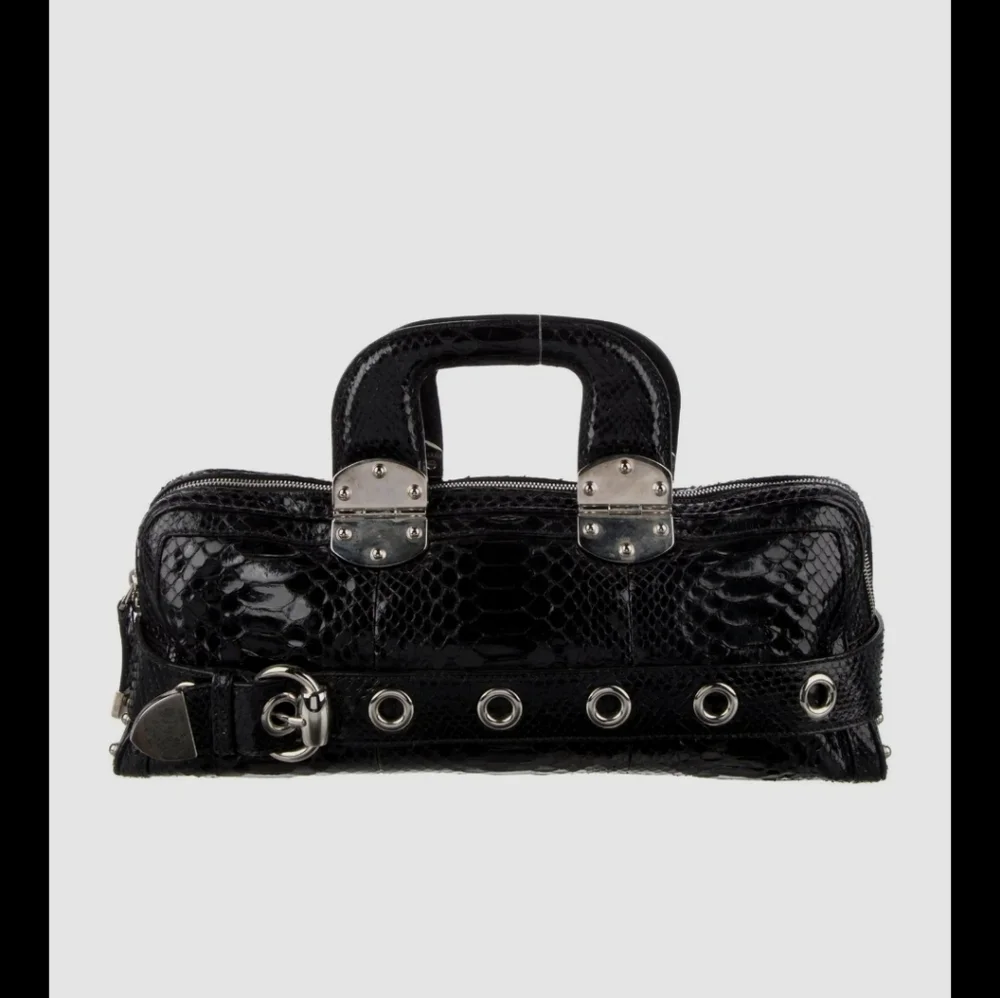 *AUTHENTIC* Gorgeous GUCCI Romy Boston Satchel - Python - Picture 1 of 15